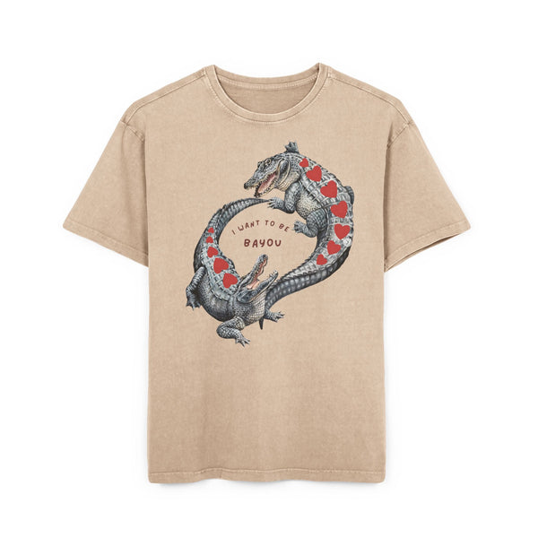 Bayou-tiful Love Vintage Washed Heavyweight Oversized Tee