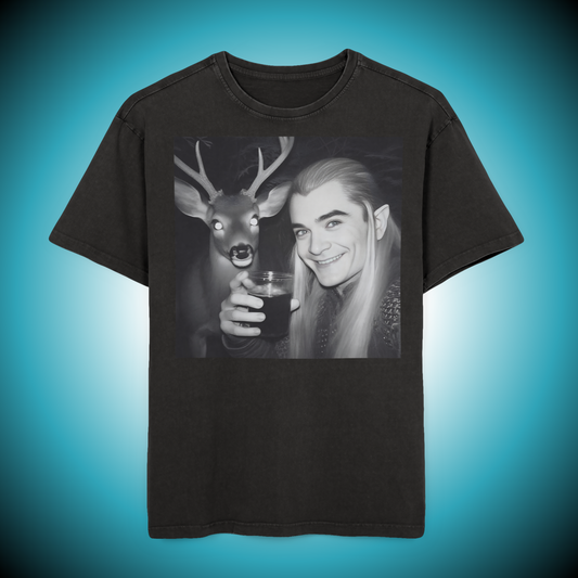 Cheers to Middle Earth Vintage Washed Heavyweight Oversized Tee