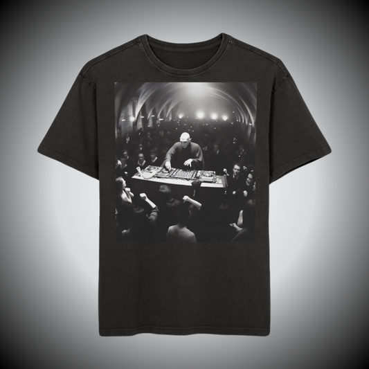 He-Who-Spins-Records - Vintage Washed Heavyweight Oversized Tee