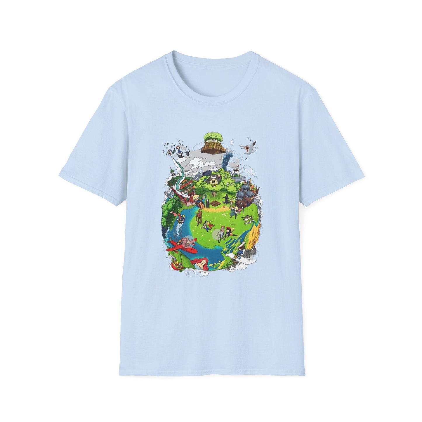 Under $25 Unisex Softstyle T-Shirt - Miyazaki's Dreamscape - Anime Shirt | Fantasy Movie Shirt | Jap