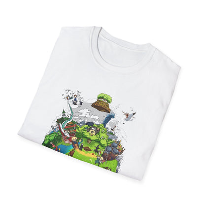 Under $25 Unisex Softstyle T-Shirt - Miyazaki's Dreamscape - Anime Shirt | Fantasy Movie Shirt | Jap