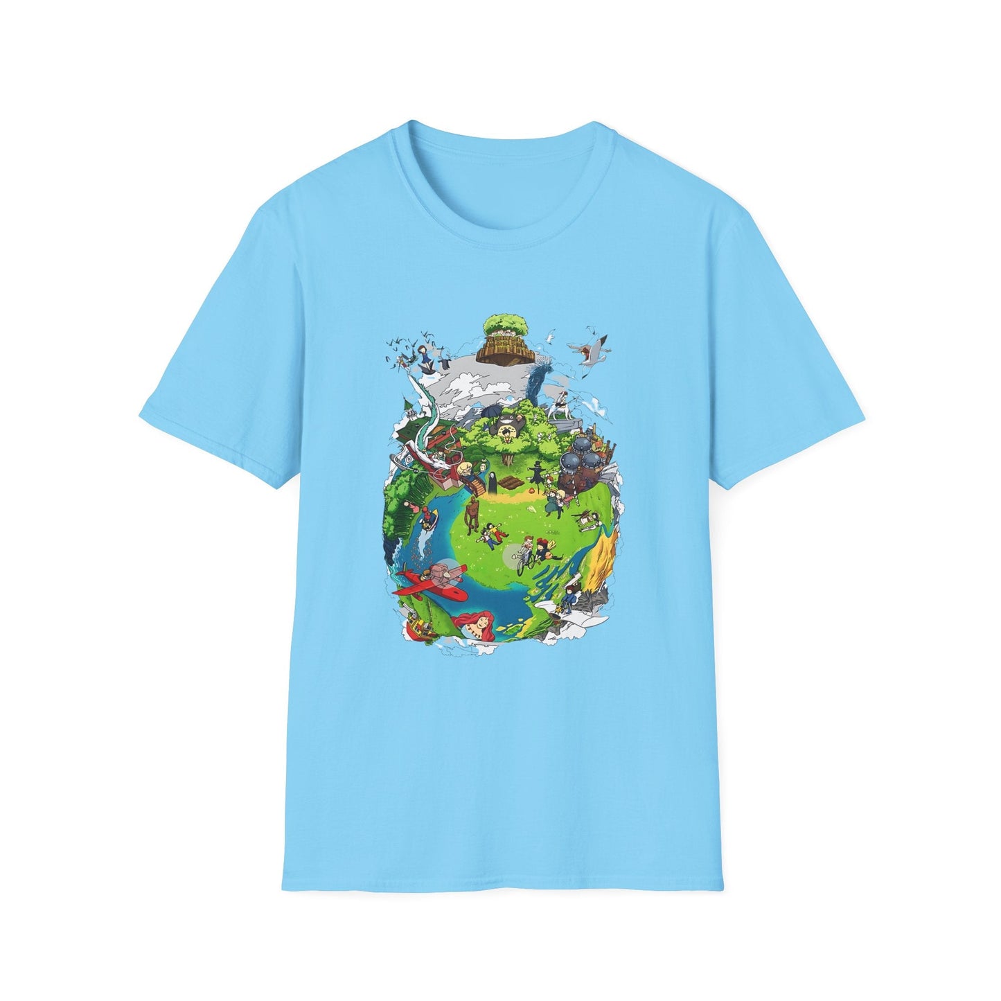 Under $25 Unisex Softstyle T-Shirt - Miyazaki's Dreamscape - Anime Shirt | Fantasy Movie Shirt | Jap